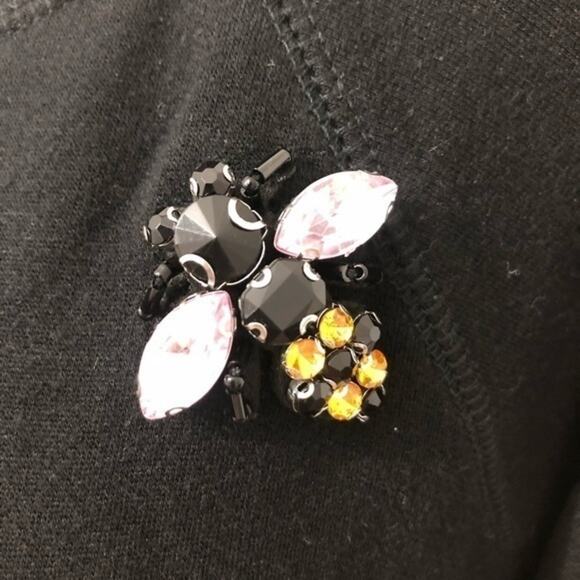 Karen Kane Bee Embellished Sweater Black Medium - Picture 5 of 7